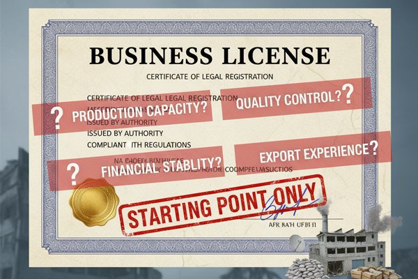 A factory audit in progress, showing a sourcing agent inspecting machinery