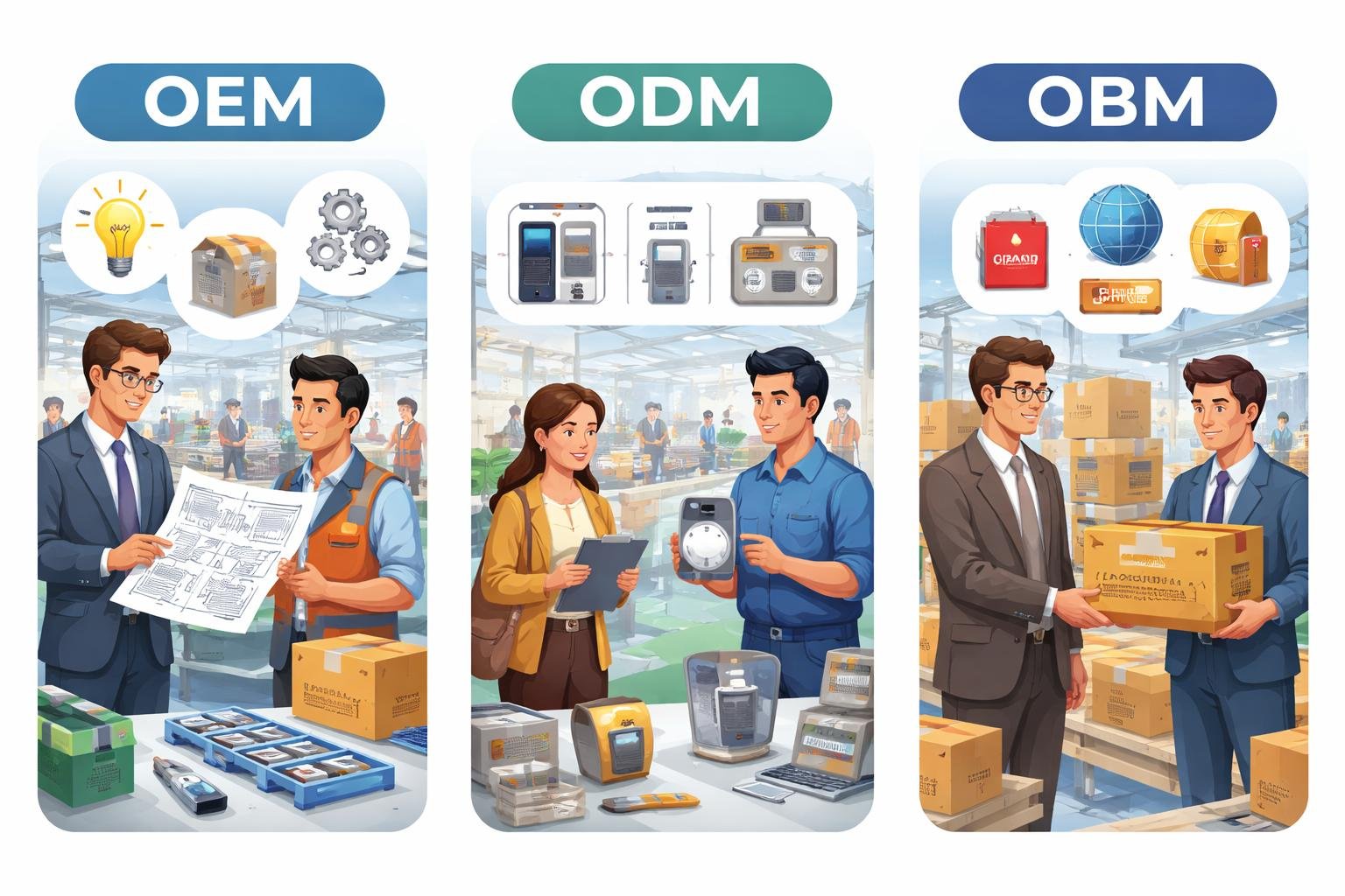 explaining OEM, ODM, and OBM