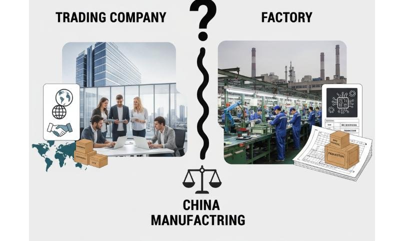 difference between trading companies and factories