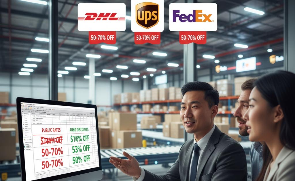 Sourcing agent getting discounted courier shipping rates in China