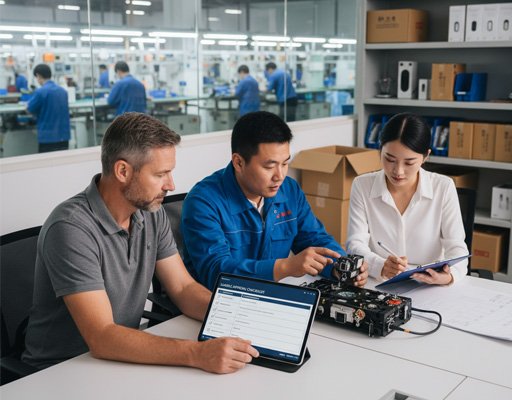 A flowchart showing the next steps after sample approval or rejection