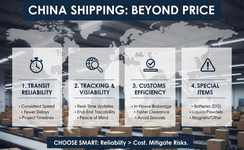 Factors to consider for international shipping beyond price