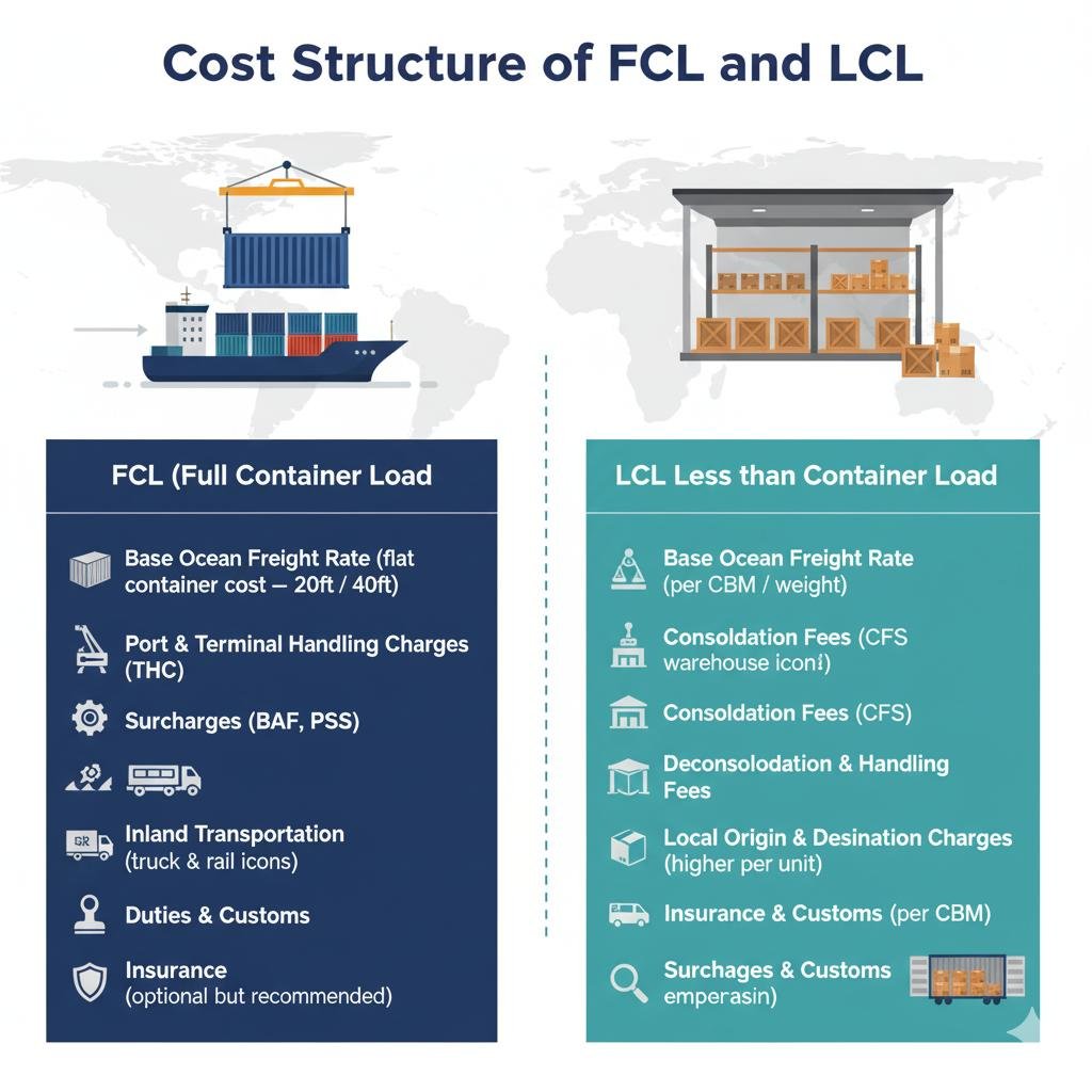 cost structure of fcl and lcl
