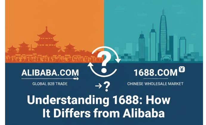 showing the main difference between 1688 and Alibaba