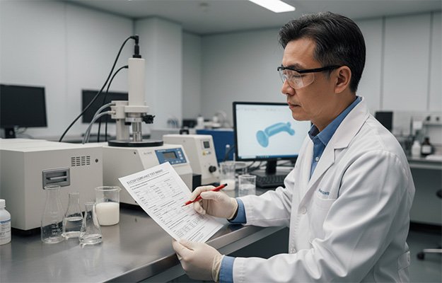 Reviewing a silicone compliance test report