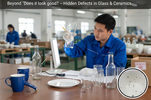 Quality control inspection glassware ceramics