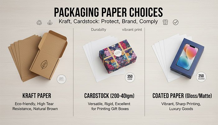 Different types of paper for packaging sourcing