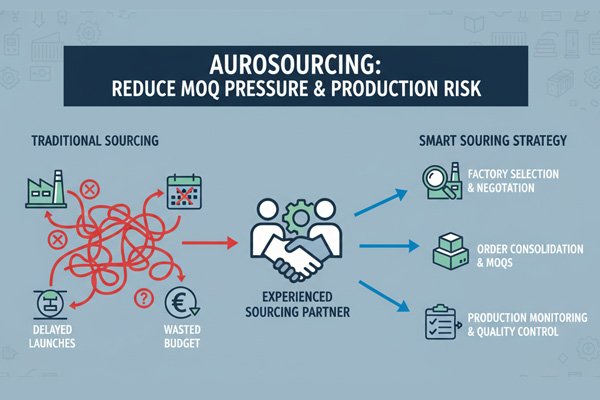 sourcing partner reduce MOQ pressure production risk management