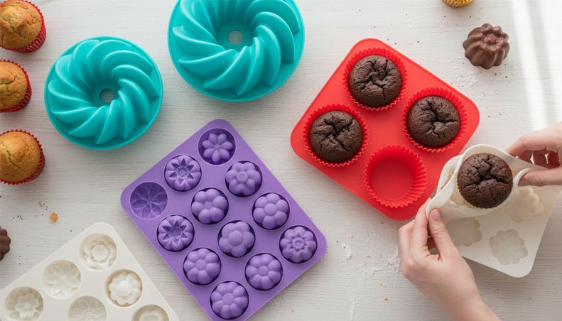 examples of flexible silicone bakeware molds