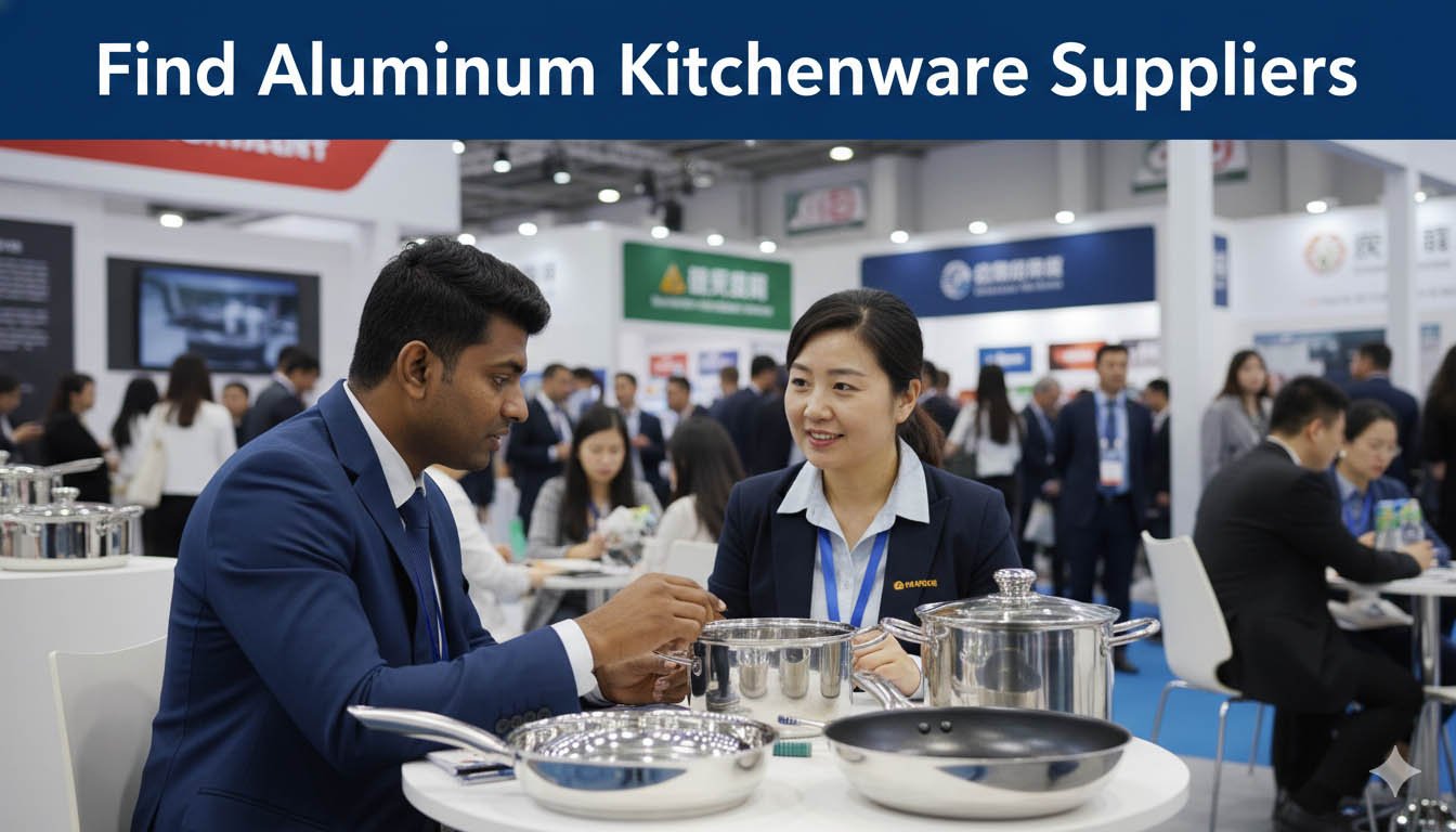 A buyer meeting with a supplier at the Canton Fair trade show